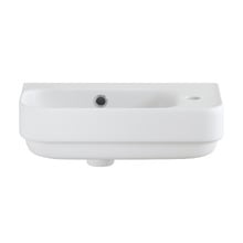 Sabina 450mm Gloss White Ceramic Wall Hung Basin with Overflow